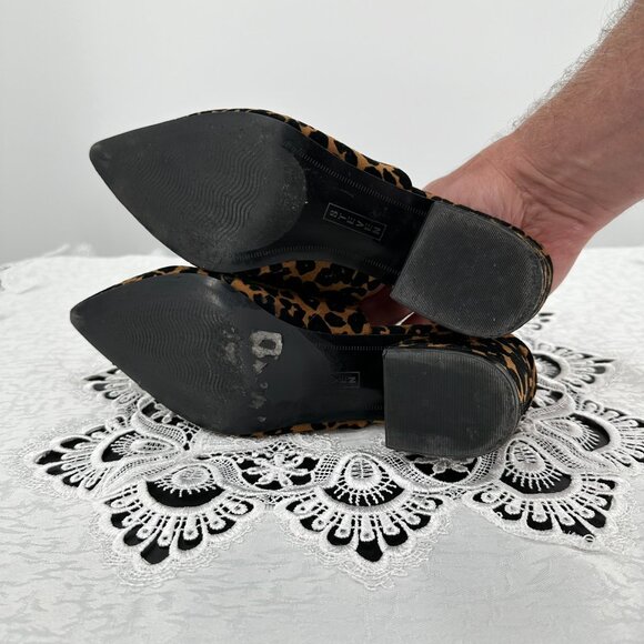 Steve Madden Cheetah Fabric pointed toe heeled slip on Mules SIze 7.5, SELMO1S1 - Picture 6 of 8